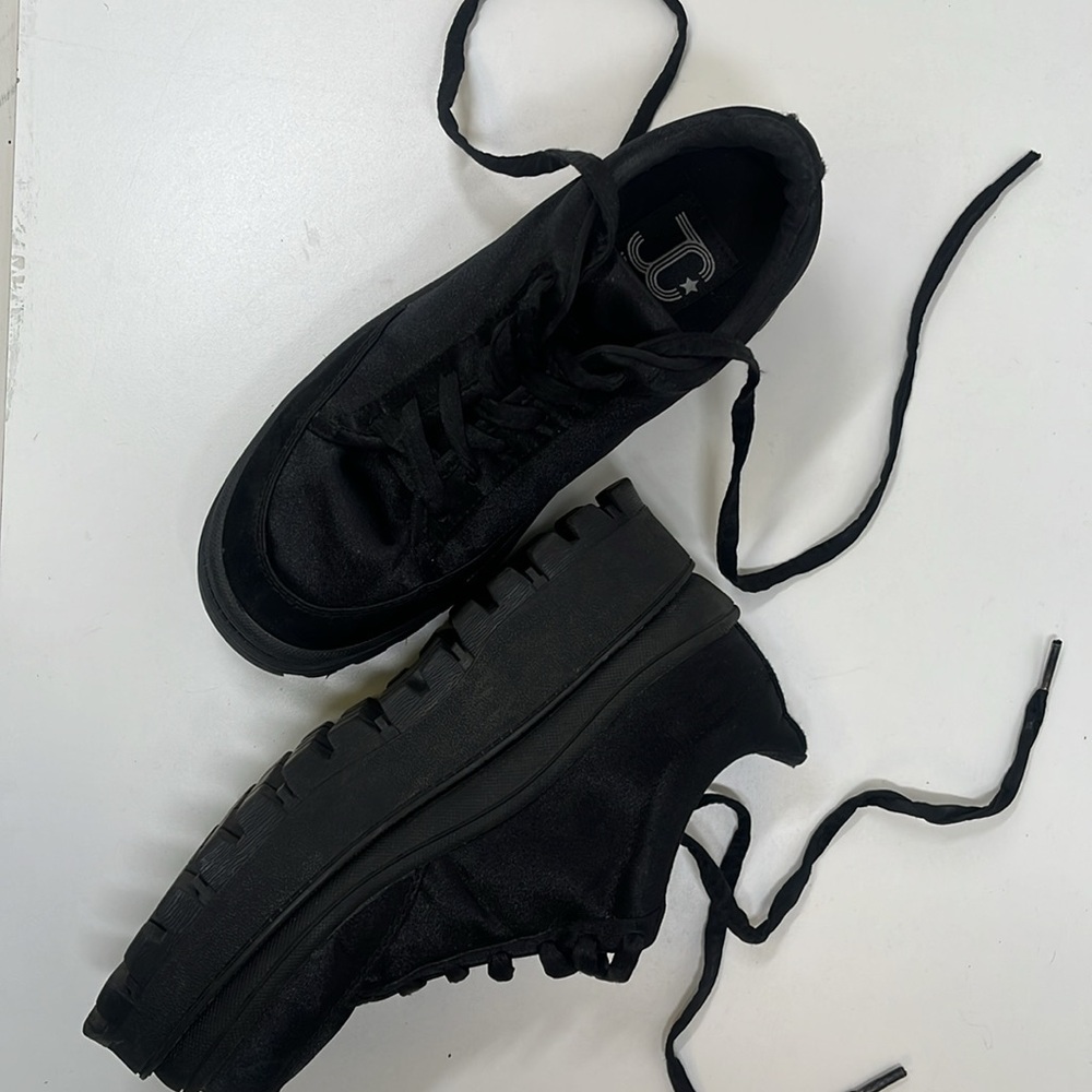 Jeffery Campbell platform shoes blk leather size 36
